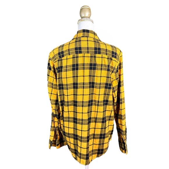 American Eagle Classic Oversized Flannel - Yellow / Black - L - Picture 3 of 5